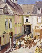 Sir William Orpen The Courtyard,Hotel Sauvage,Cassel,Nord china oil painting reproduction